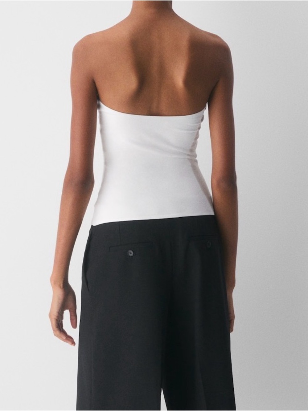 Aritzia White Strapless Tube Tank Top - Picture 3 of 3
